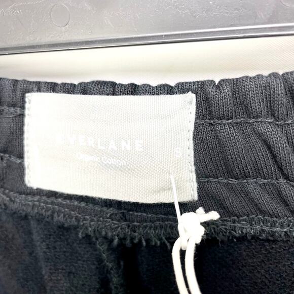 Everlane Womens The Track Jogger Sweatpants Small Black Organic Cotton Terry NWT - Picture 9 of 11